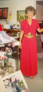 vintage red dress pic